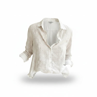 Femme Blouse Manches Longues avec Col Chemise et Boutonnage