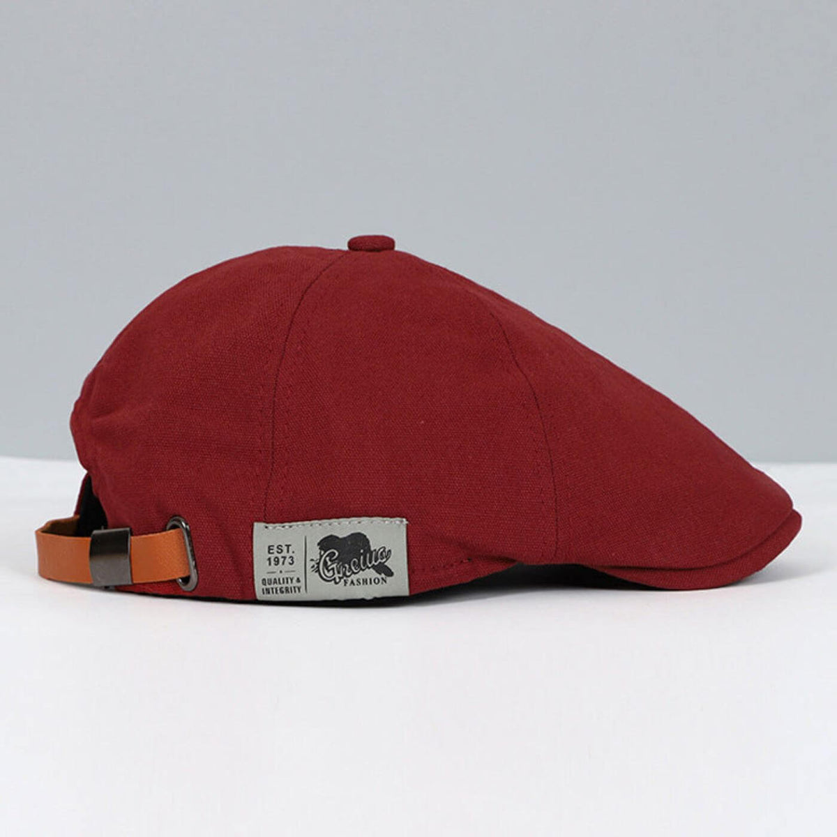 Homme Casquette Plate Style Vintage avec Réglage Arrière