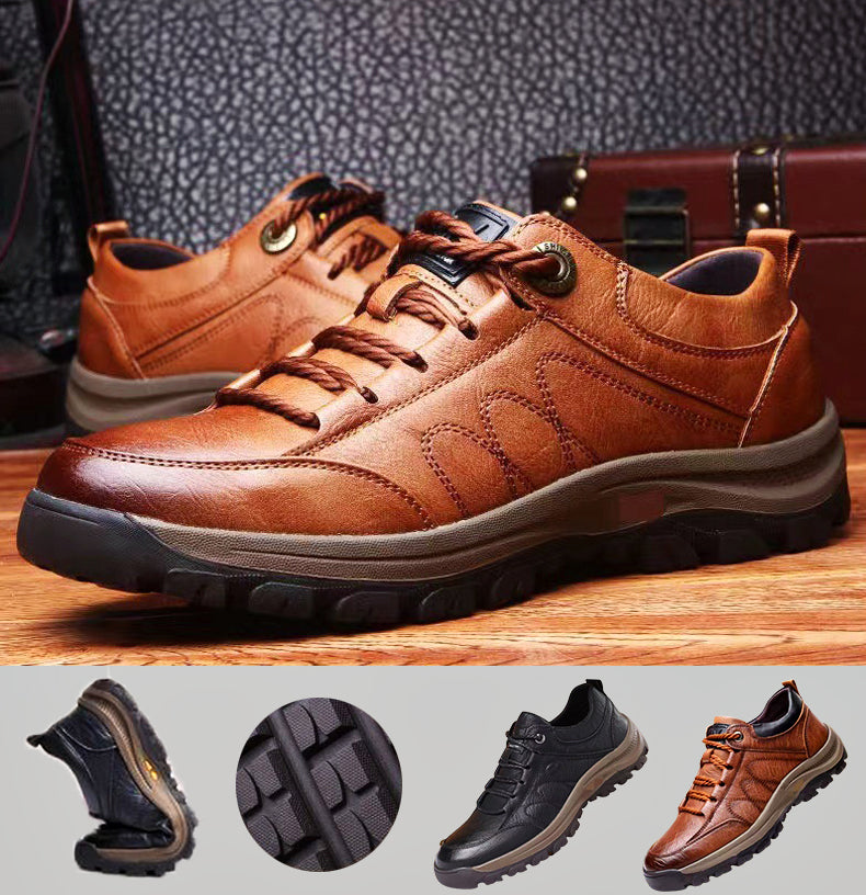 Homme Chaussures à Lacets avec Semelle Antidérapante et Support Orthopédique