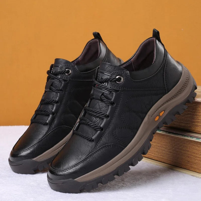 Homme Chaussures à Lacets avec Semelle Antidérapante et Support Orthopédique