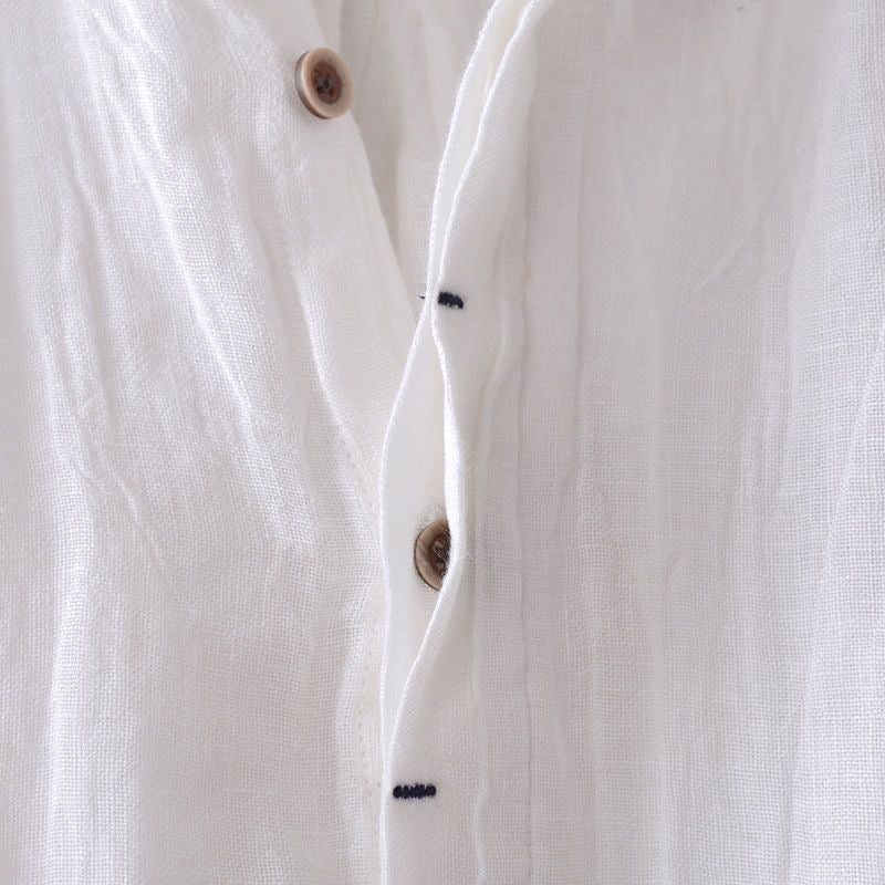 Homme Chemise Manches Courtes avec Col Classique et Boutons