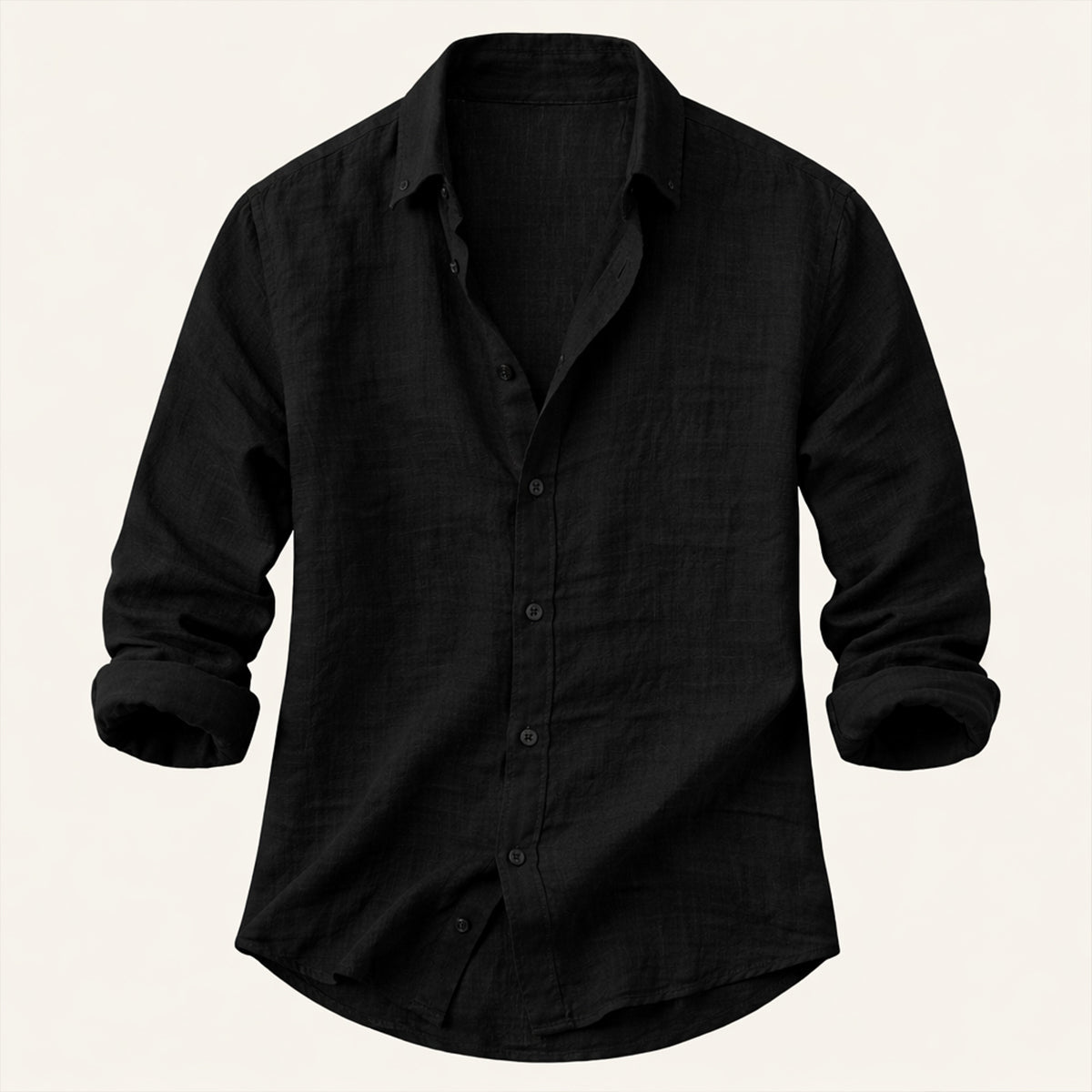Homme Chemise Manches Longues avec Col Classique et Boutons