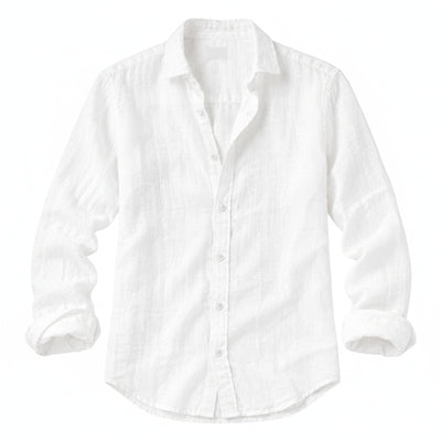 Homme Chemise Manches Longues Casual avec Col Classique et Coupe Slim Relaxed