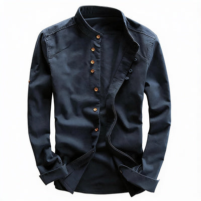 Homme Chemise Manches Longues col Mao Style Japonais