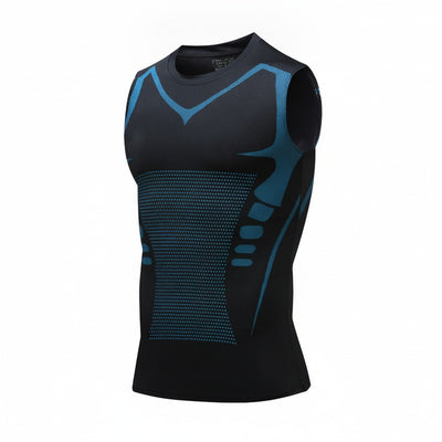 Homme Débardeur de Compression Slim Fit avec Col Rond