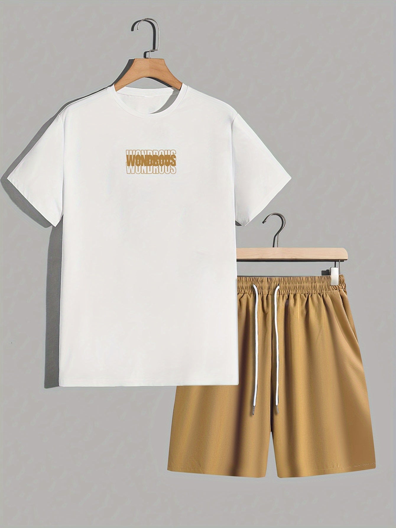Homme Ensemble Streetwear T-shirt Graphique Manches Courtes et Short
