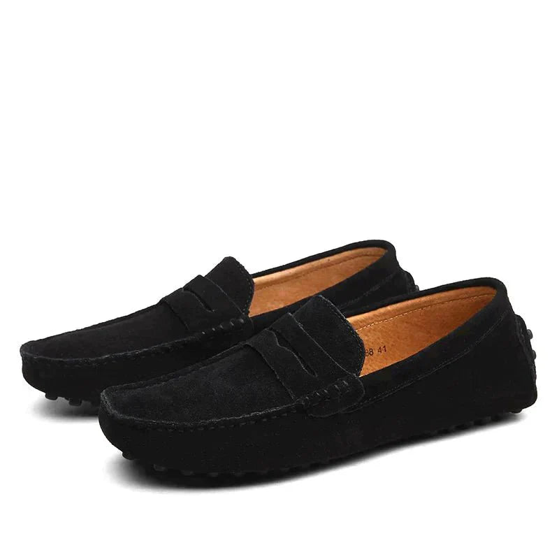 Homme Mocassins à Enfiler Style Italien avec Coutures Apparentes