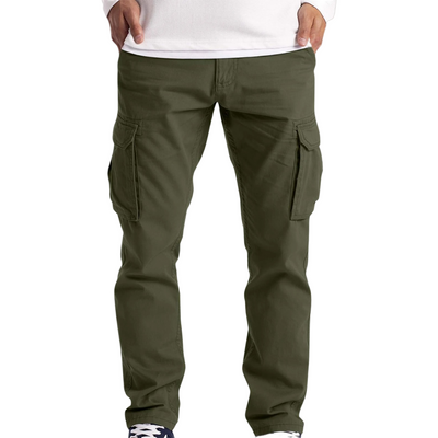 Homme Pantalon Cargo Slim Fit Fuselé avec Poches Latérales