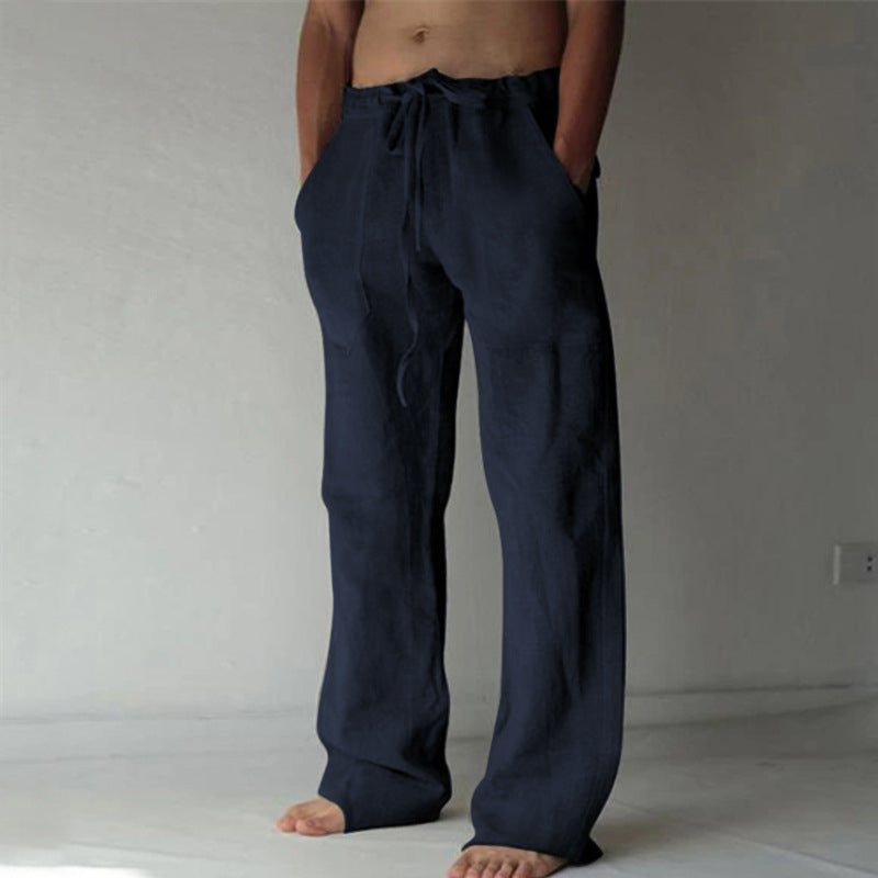 Homme Pantalon de Loisirs Long avec Cordon de Serrage et Poches Latérales