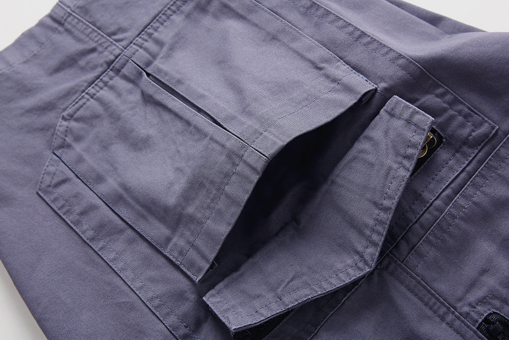 Homme Short Cargo Tactique avec Poches Zippées et Coupe Fonctionnelle