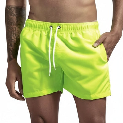 Homme Short de Bain Court avec Cordon de Serrage et Poches Latérales