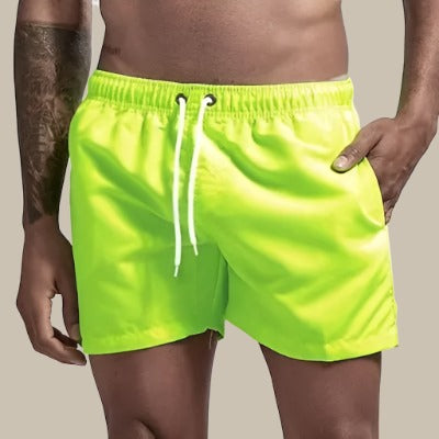 Homme Short de Bain Court avec Cordon de Serrage et Poches Latérales