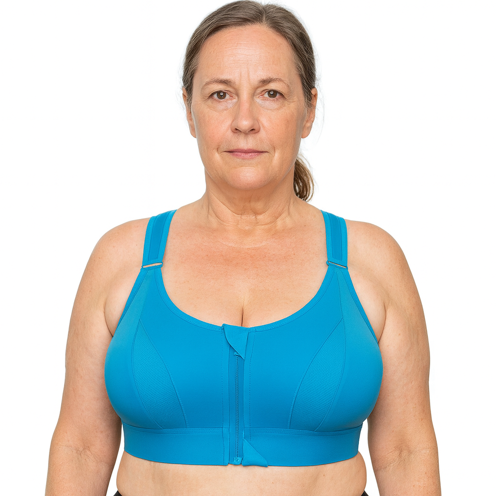 Femme Brassière de Sport avec Fermeture Éclair et Bretelles Croisées