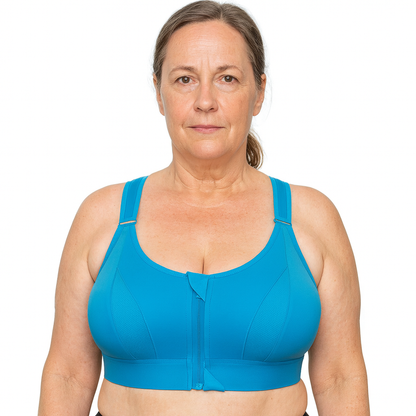 Femme Brassière de Sport avec Fermeture Éclair et Bretelles Croisées