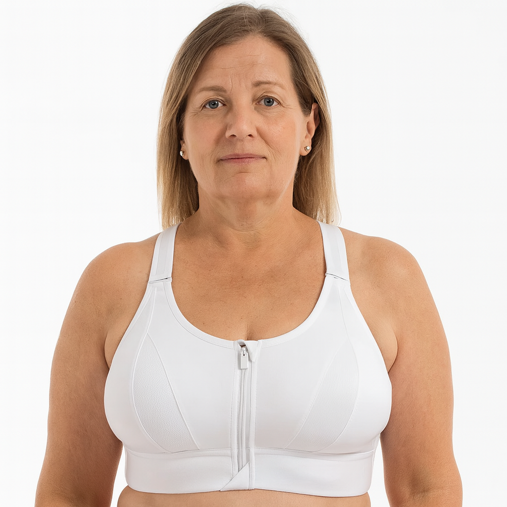 Femme Brassière de Sport avec Fermeture Éclair et Bretelles Croisées