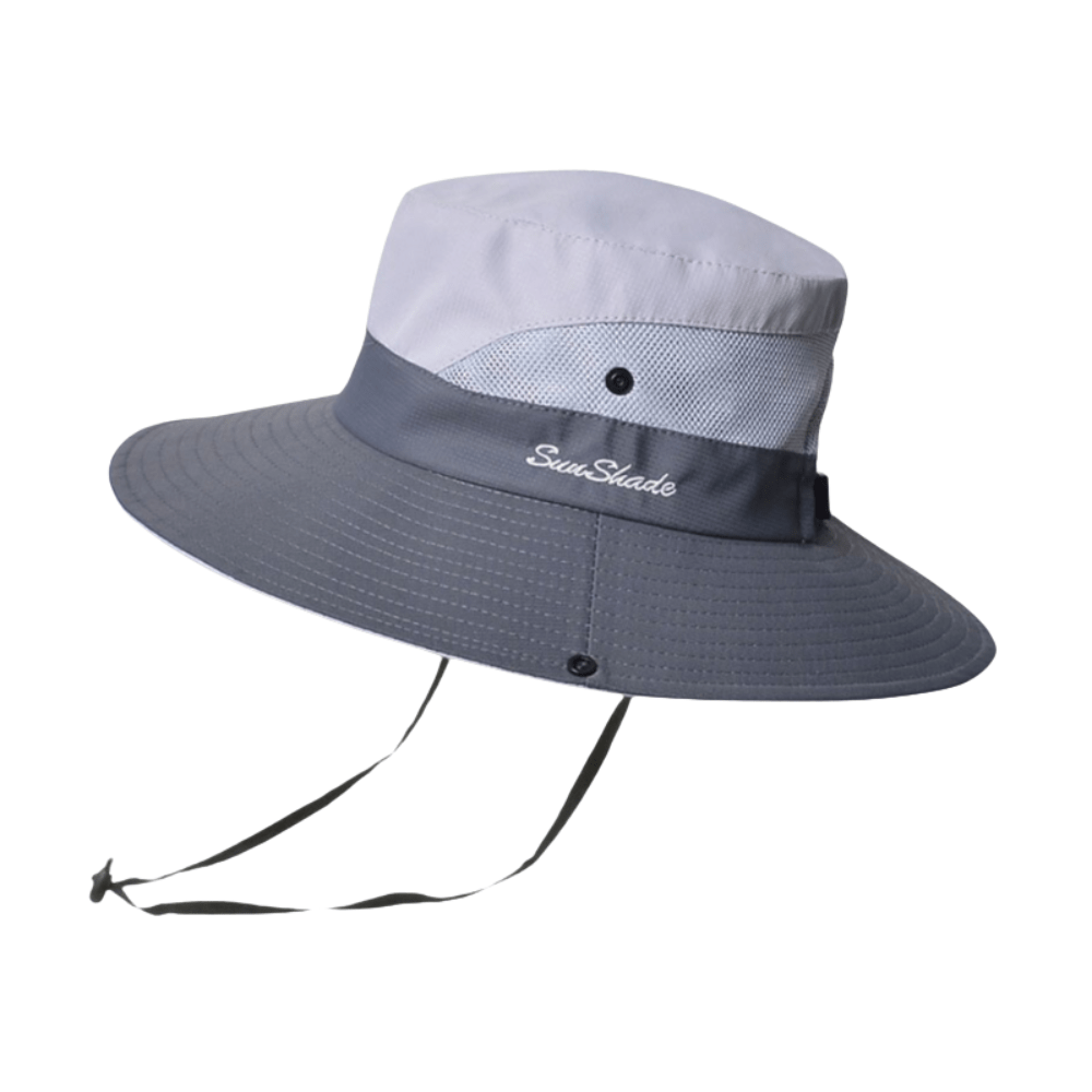 Femme Chapeau de Soleil à Large Bord avec Cordon Réglable