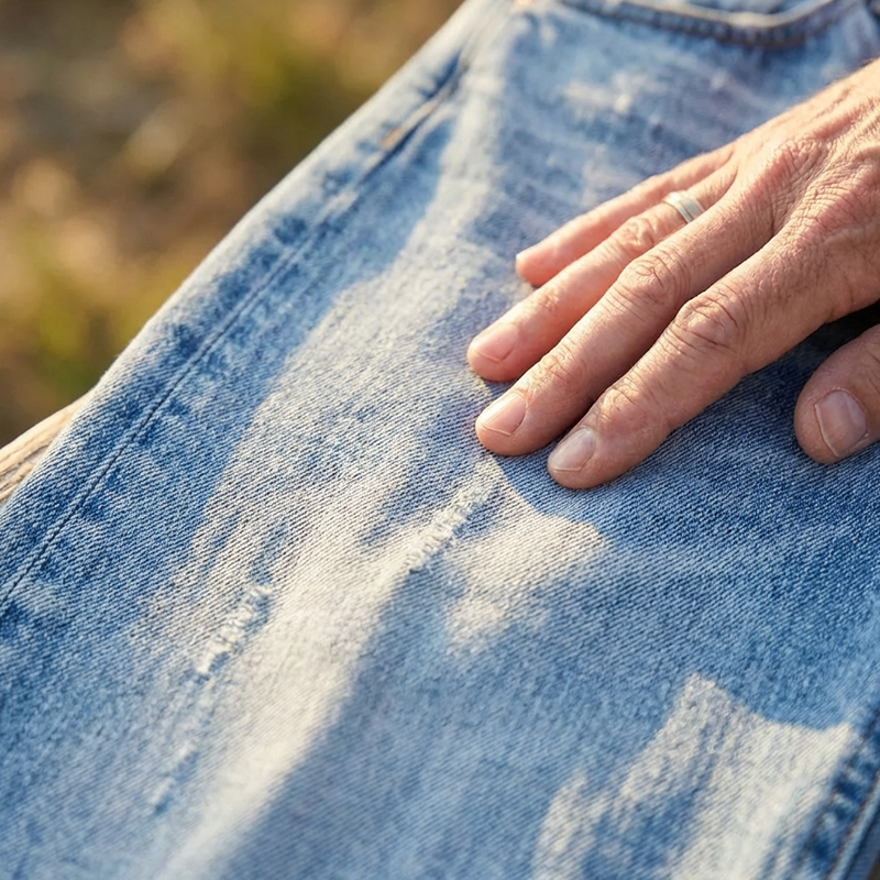 Femme Jean Droit Taille Haute Déchiré avec Ourlet Effiloché