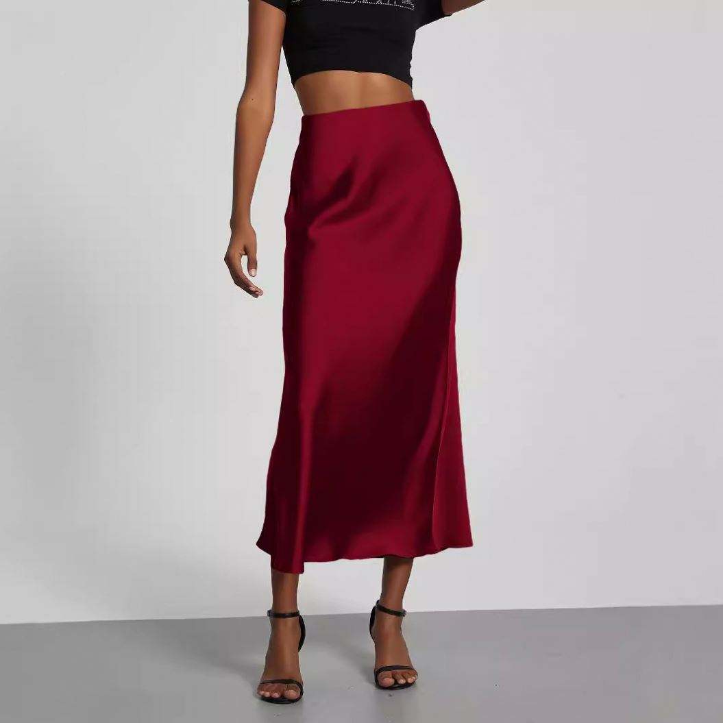 Femme Jupe Longue Taille Haute