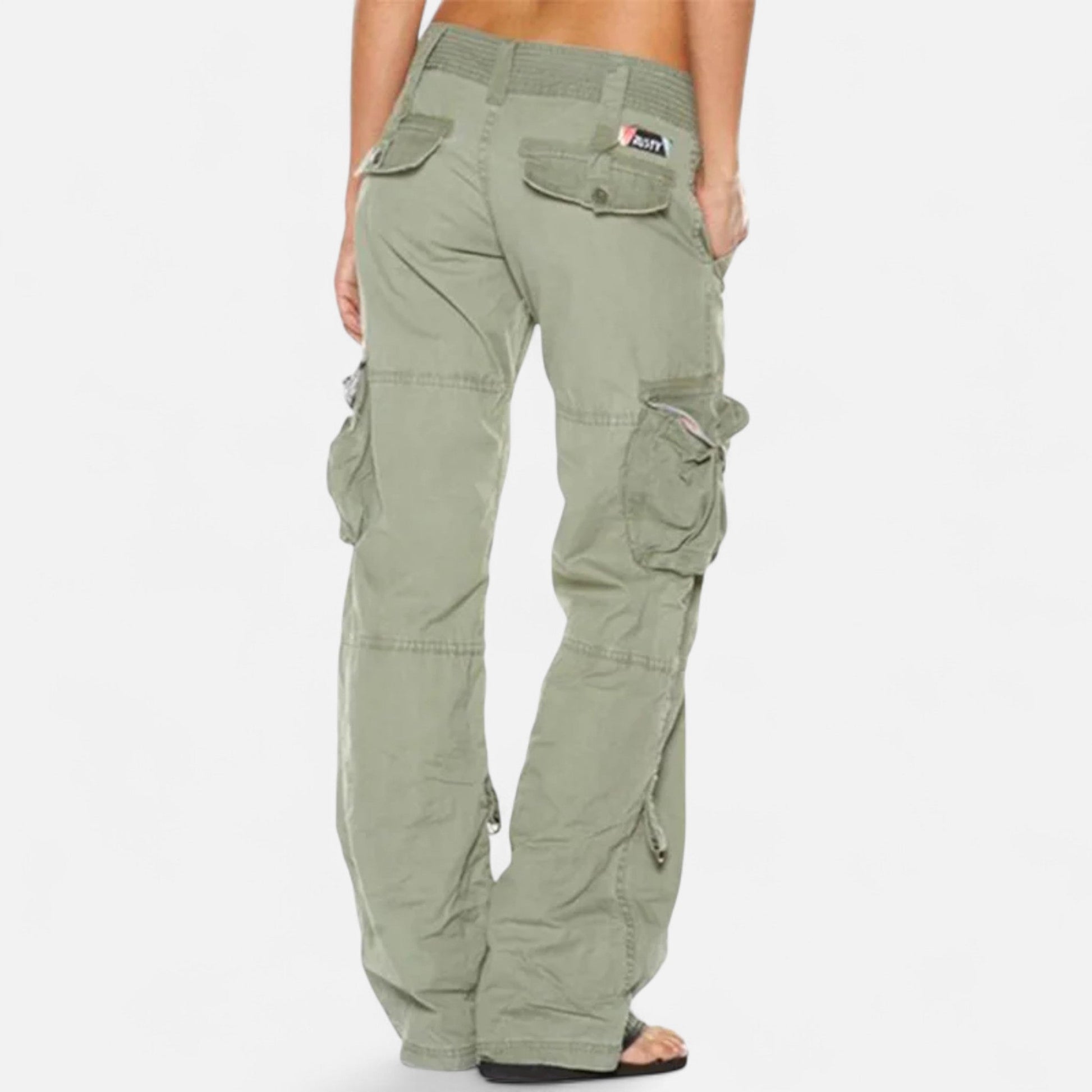 Femme Pantalon Cargo Jambe Large à Poches Utilitaires