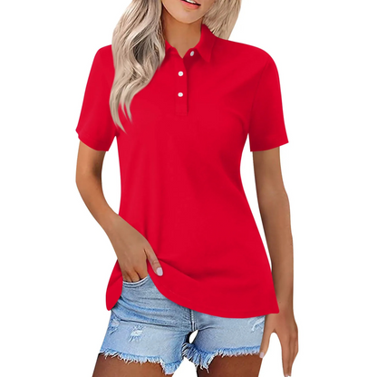 Femme Polo Manches Courtes col Polo Slim Fit