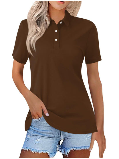 Femme Polo Manches Courtes col Polo Slim Fit