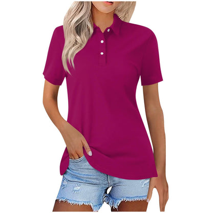 Femme Polo Manches Courtes col Polo Slim Fit