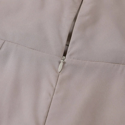 Femme Robe Longue sans Manches à Col en V Drapé avec Bretelles Fines et Fente