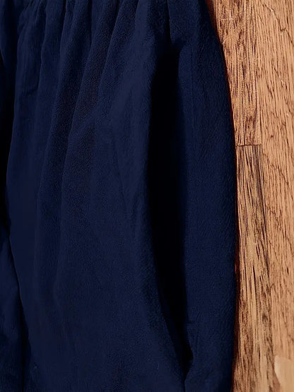 Femme Robe Midi Manches Courtes col Rond avec Poches et Coupe Ample