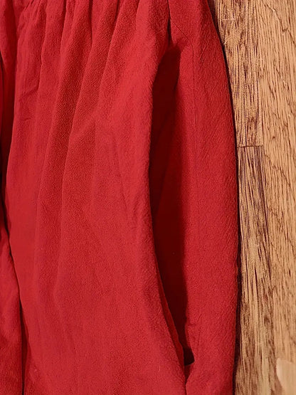 Femme Robe Midi Manches Courtes col Rond avec Poches et Coupe Ample