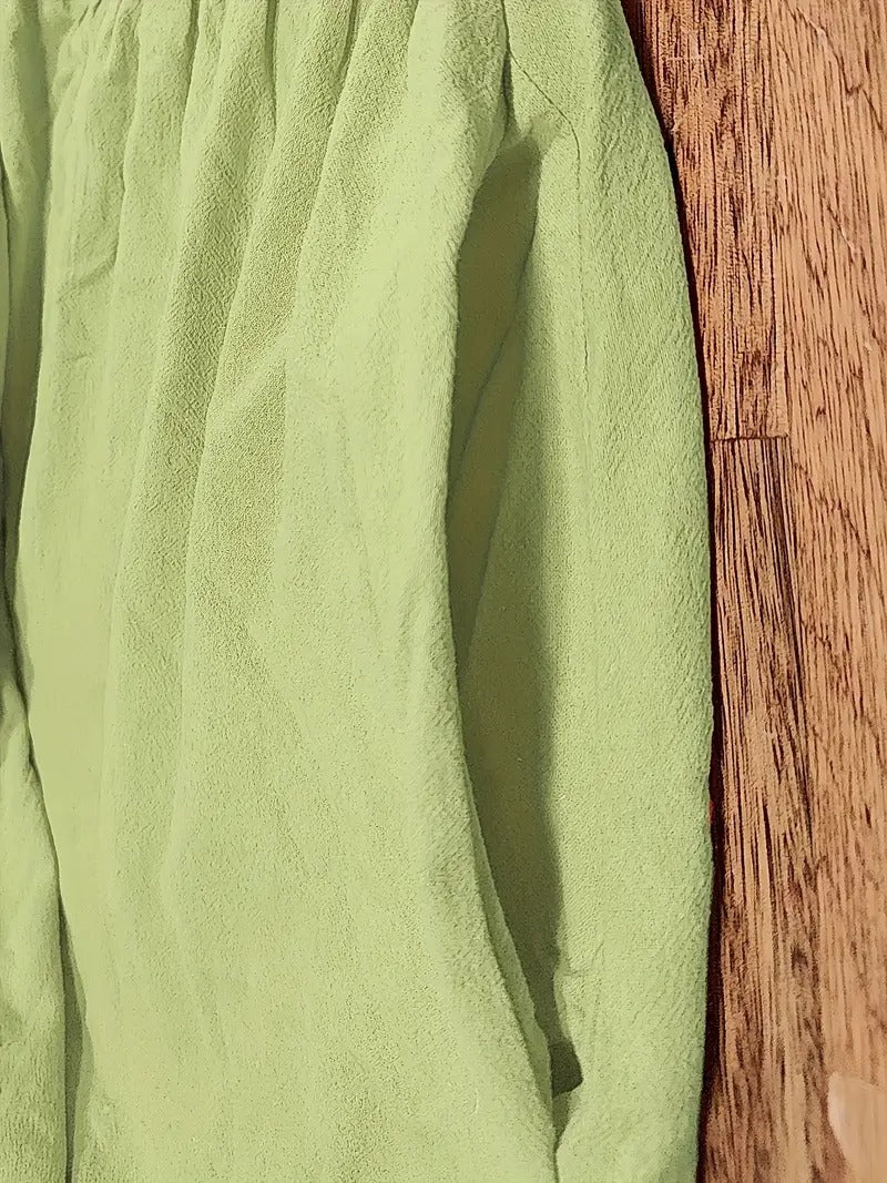 Femme Robe Midi Manches Courtes col Rond avec Poches et Coupe Ample