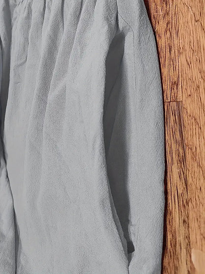 Femme Robe Midi Manches Courtes col Rond avec Poches et Coupe Ample
