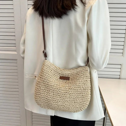 Femme Sac Bandoulière Tressé avec Bretelle Réglable