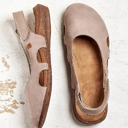 Femme Sandales Slingback Fermées avec Semelle Anatomique