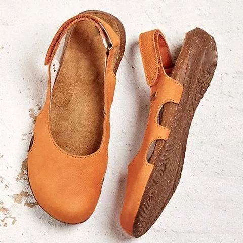 Femme Sandales Slingback Fermées avec Semelle Anatomique