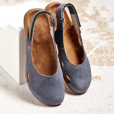 Femme Sandales Slingback Fermées avec Semelle Anatomique