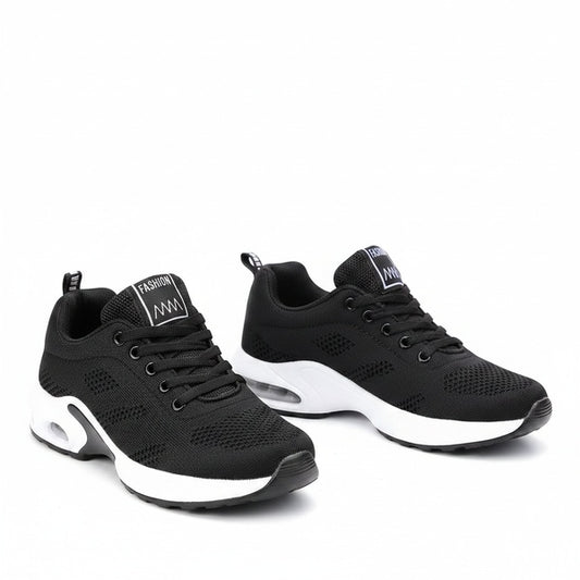 Femme Sneakers à Lacets avec Semelle à Coussin d'Air et Bout Arrondi