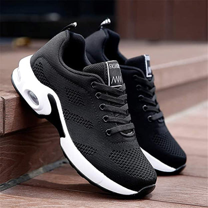 Femme Sneakers à Lacets avec Semelle à Coussin d'Air et Bout Arrondi