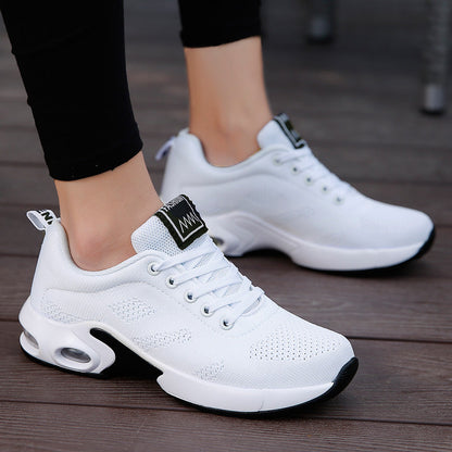 Femme Sneakers à Lacets avec Semelle à Coussin d'Air et Bout Arrondi