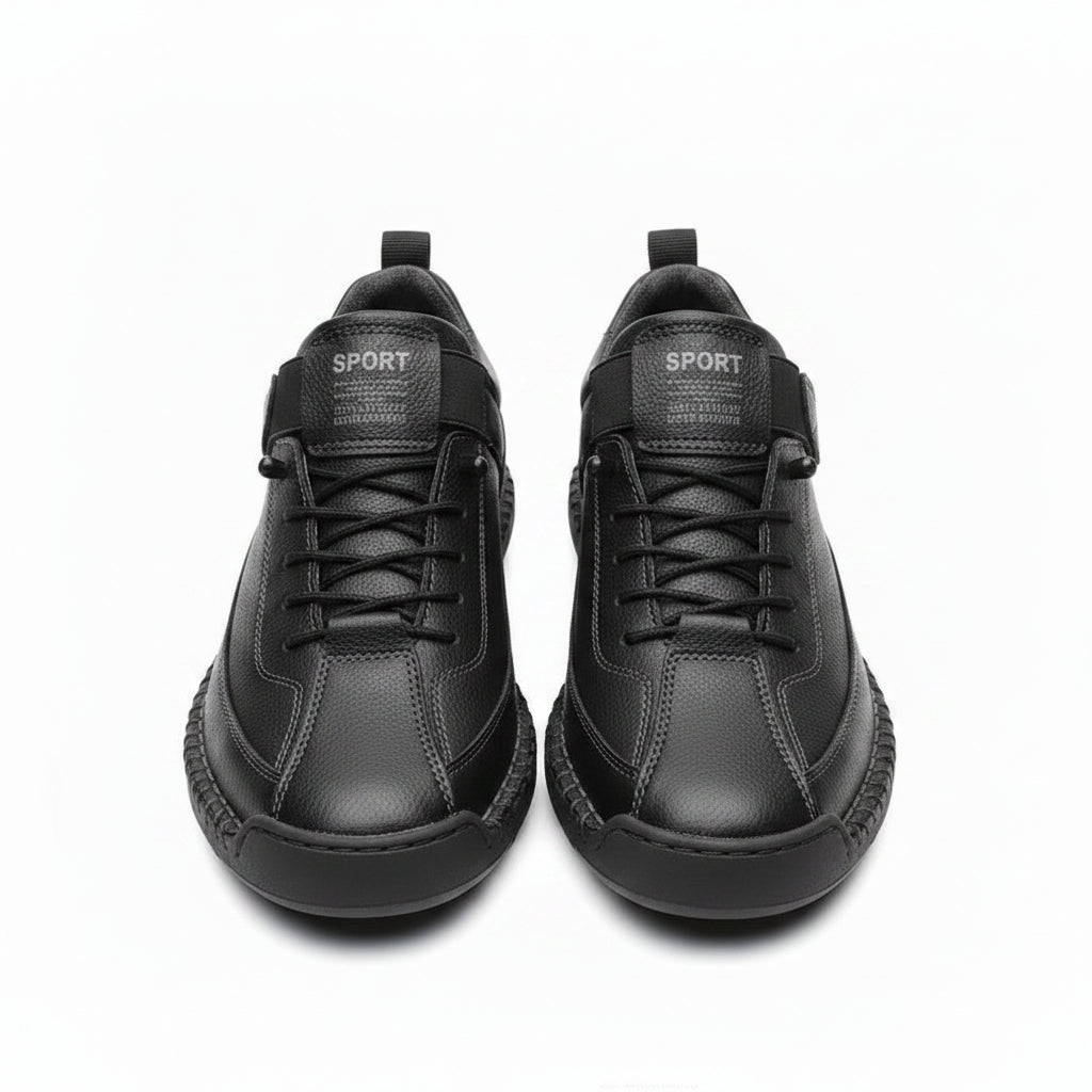Femme Sneakers à Lacets avec Semelle Cushionnée et Scratch Latéral