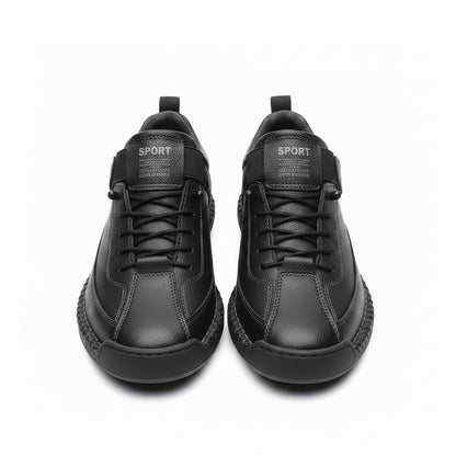 Femme Sneakers à Lacets avec Semelle Cushionnée et Scratch Latéral