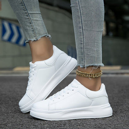 Femme Sneakers à Lacets avec Semelle Plateforme