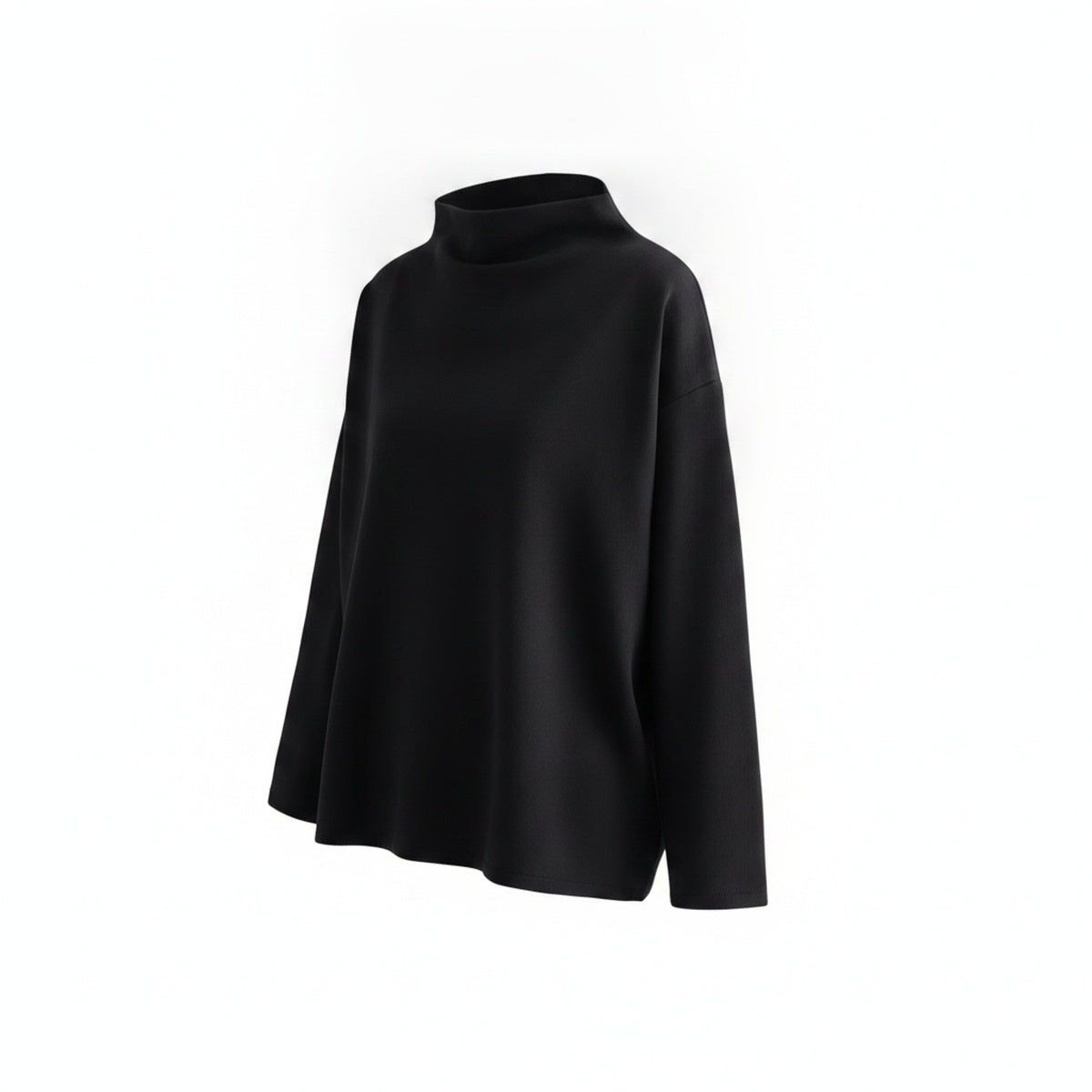 Femme Sweatshirt Oversize Col Montant Manches Longues