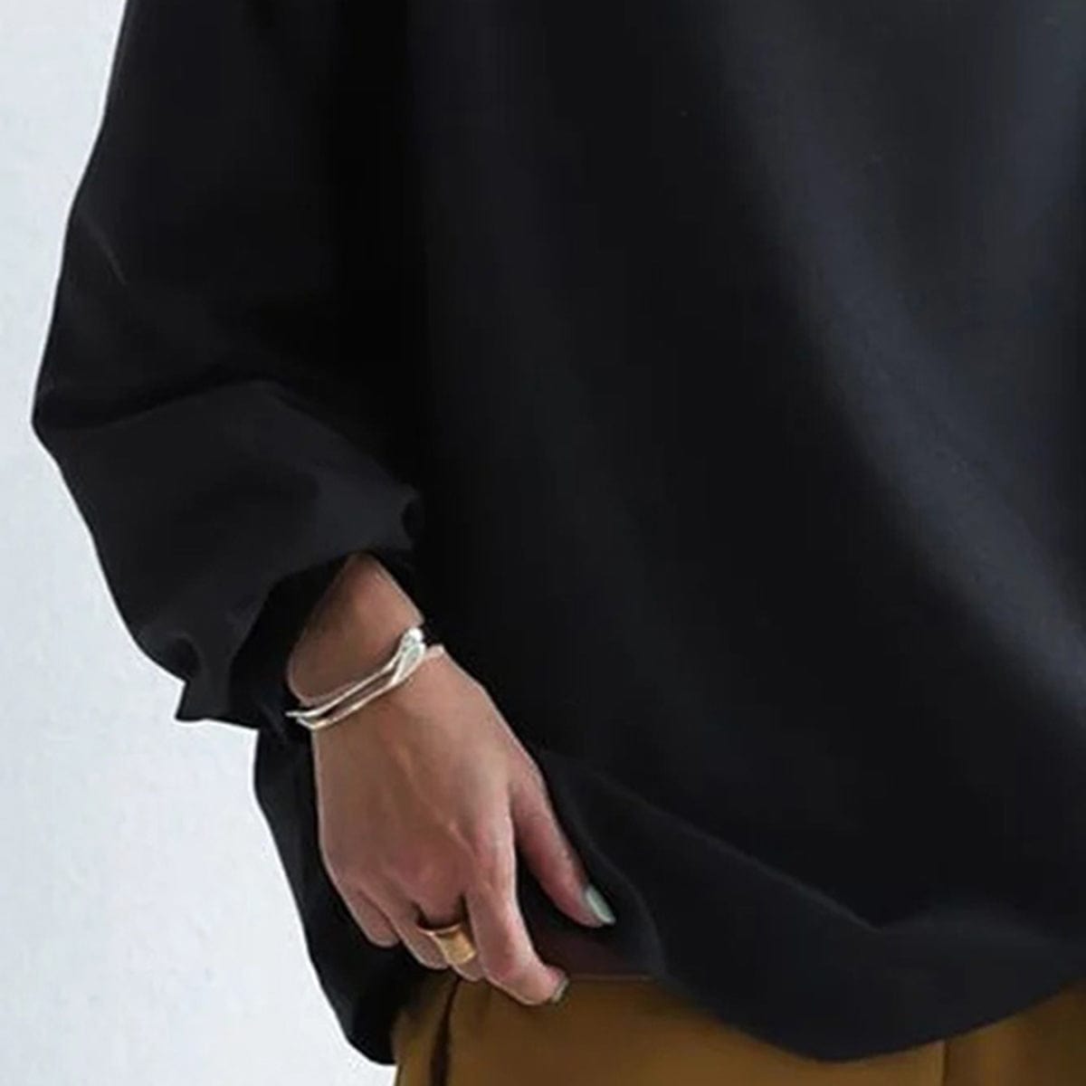 Femme Sweatshirt Oversize Col Montant Manches Longues