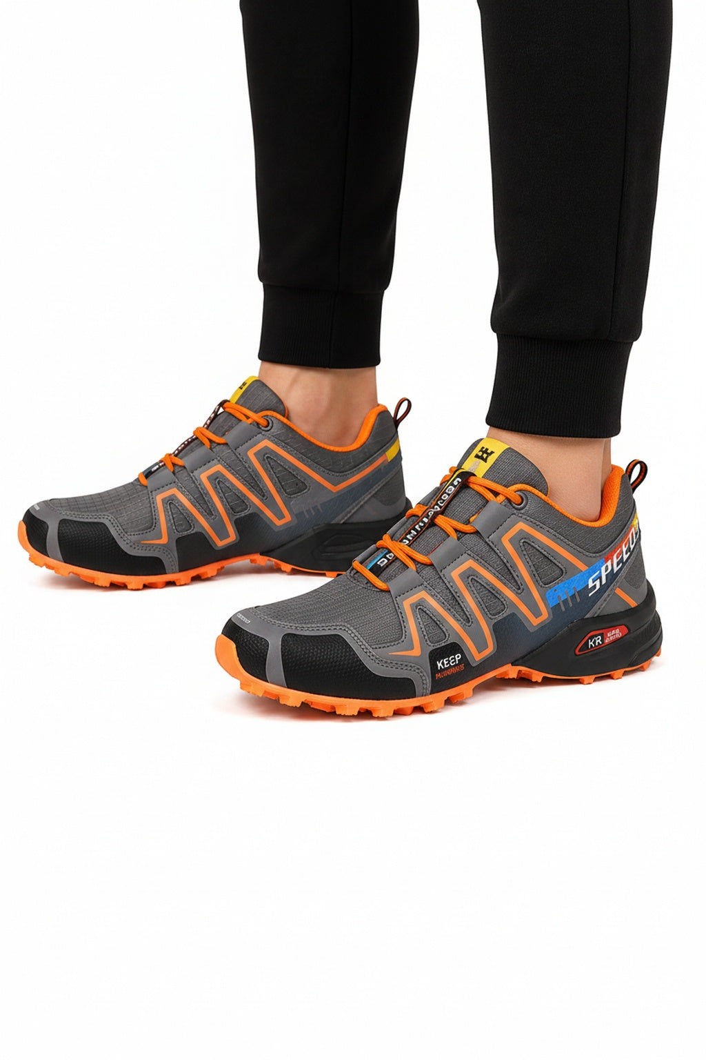 Homme Chaussures de Trail à Lacets avec Semelle Antidérapante