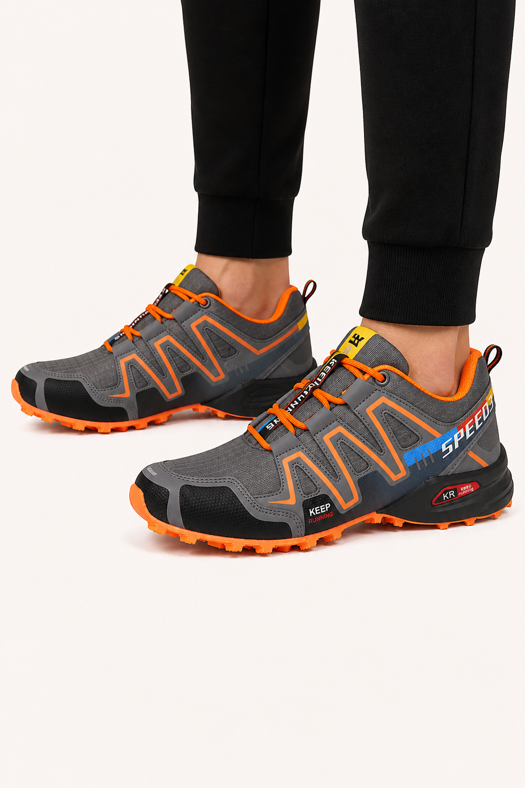 Homme Chaussures de Trail à Lacets avec Semelle Antidérapante