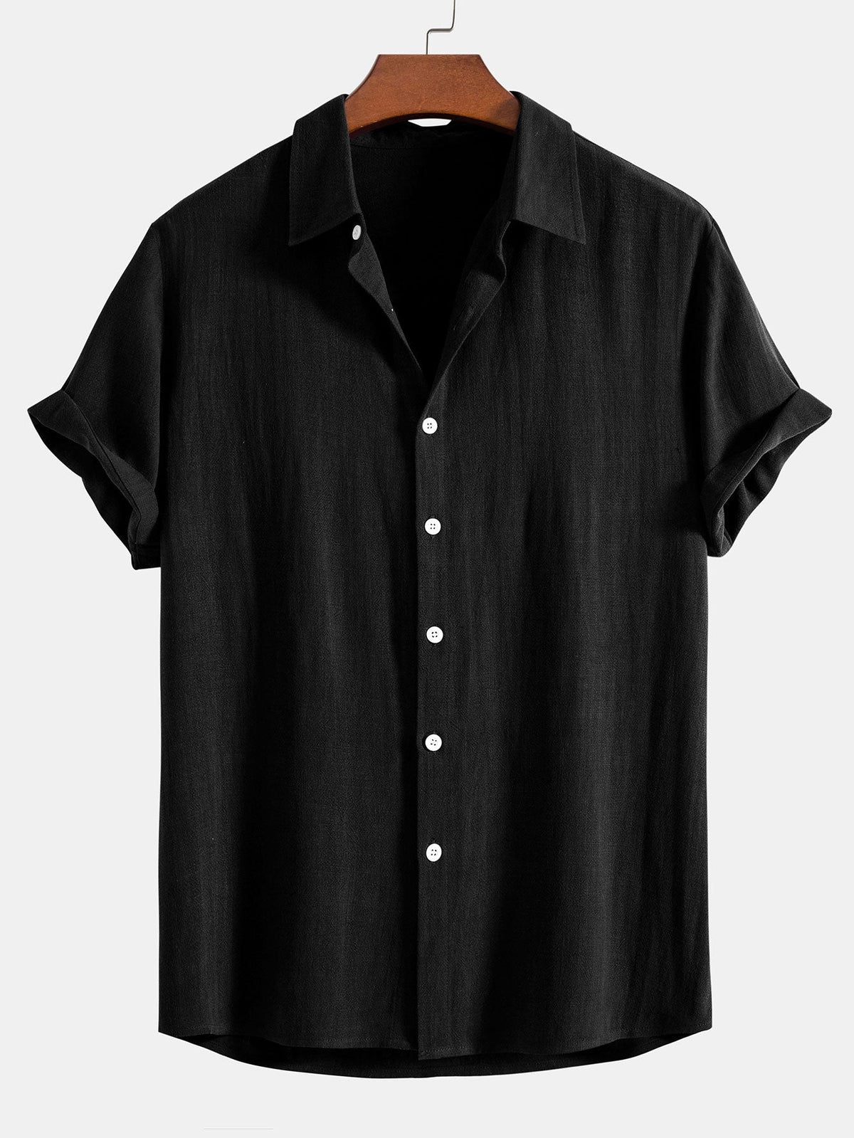 Homme Chemise Manches Courtes col Classique Coupe Décontractée