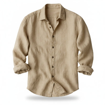 Homme Chemise Manches Longues à Col Classique et Boutons