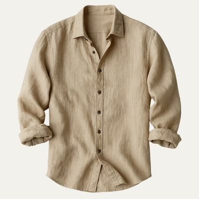 Homme Chemise Manches Longues à Col Classique et Boutons
