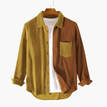 Homme Chemise Manches Longues à Col Classique et Poche Poitrine