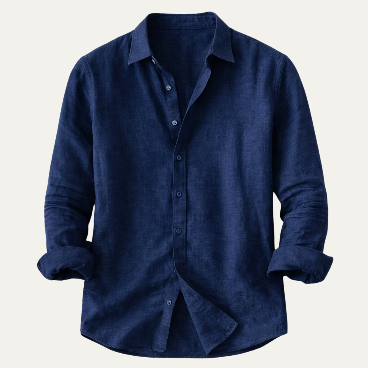 Homme Chemise Manches Longues avec Col Chemisier et Coupe Décontractée